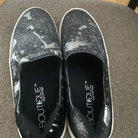 Boutique by Corky's Pine Top Animal Print Fur Women's Slip On Black s10 - Picture 2 of 9